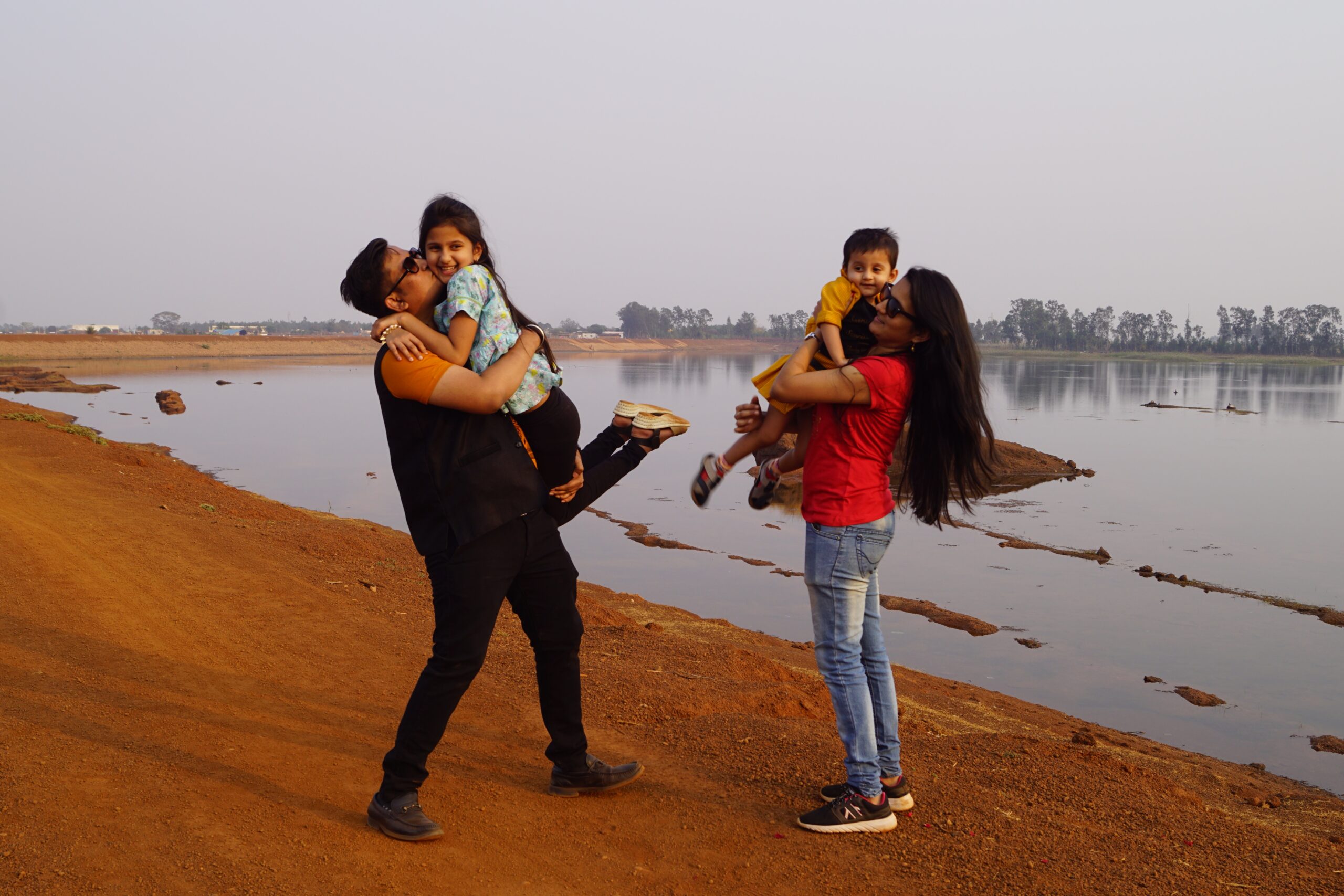 Family on the beach