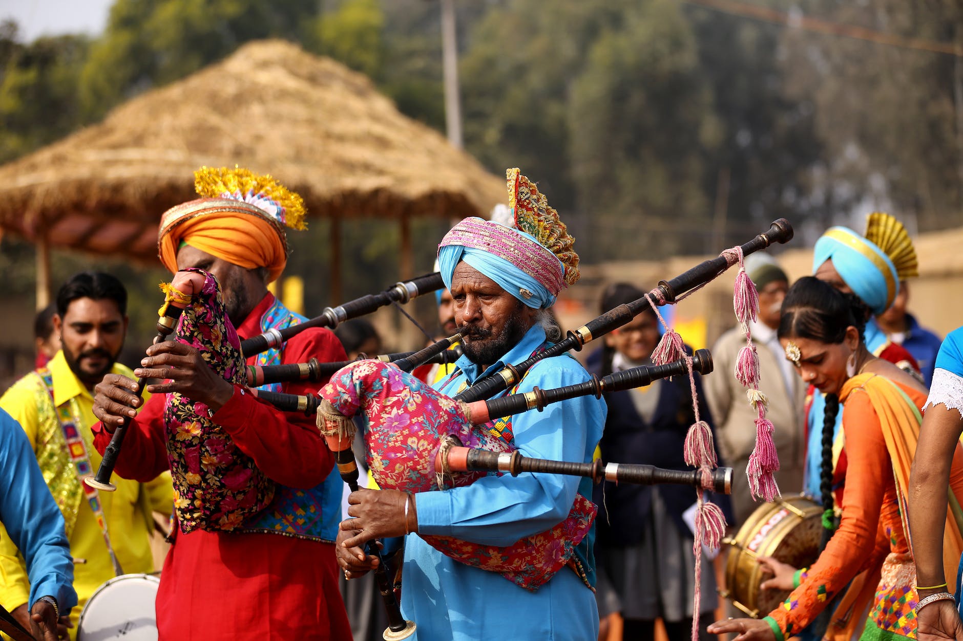 photo of people in traditional wear